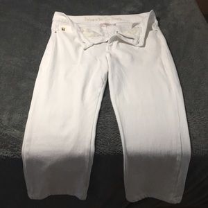 Belle by Kim Gravel Flexibelle White Crop Jeans-10